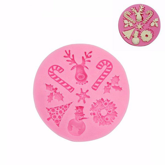 Christmas Tree Deer Silicone Fondant Cake Mold Cookie Chocolate Mold