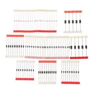 100pcs 8values Fast Switching Schottky Diode Kit Set 1N4148 1N4007 1N5819 1N5399 1N5408 1N5822 FR107 FR207 Electronic Components