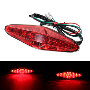 12V 15 LED Motorcycle Integrated Rear Brake Turn Signal Tail Lights Red