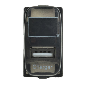 5V 2.1A USB Port Dashboard Voltmeter Phone Charger for Mitsubishi