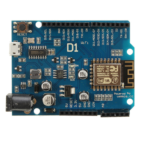 WeMos D1 WiFi UNO ESP-12E Based ESP8266 Module For Arduino Compatible