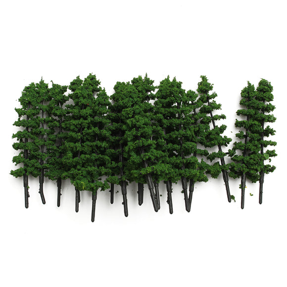 20pcs 1:100 Fir Trees Model Train Road Green Street Park Garden Scenery HO OO N