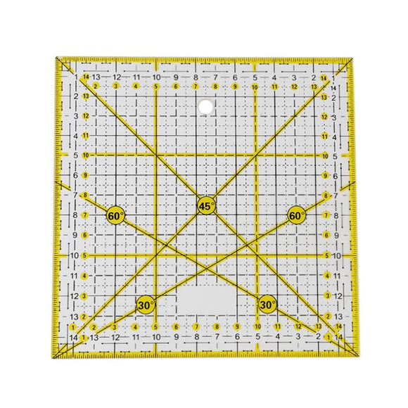1Pc Acrylic Multi-function Clothing Ruler 30/45/60/90 Angle Ruler 15*15cm Sewing Patchwork Feet Tailor Yardstick Cloth Cutting Rulers