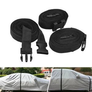 10M / 7.5M+5.7M Car Truck Covers Straps Outdoor Buckle Overbody Stormforce Black