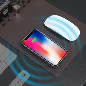 Qi Wireless Charger Desktop Organizer Mouse Pad for Samsung S8 Note iPhone 8 Plus X