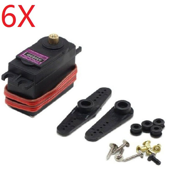 6pcs MG996R Digital Metal Gear Servo For Robot ZOHD Volantex Airplane RC Helicopter Car Boat Model