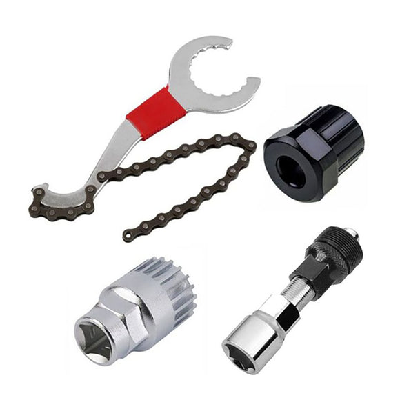 BIKIGHT Bike Repair Tool Kit Chain Removal/Freewheel Chain Whip/Bracket Remover/Freewheel Cycling