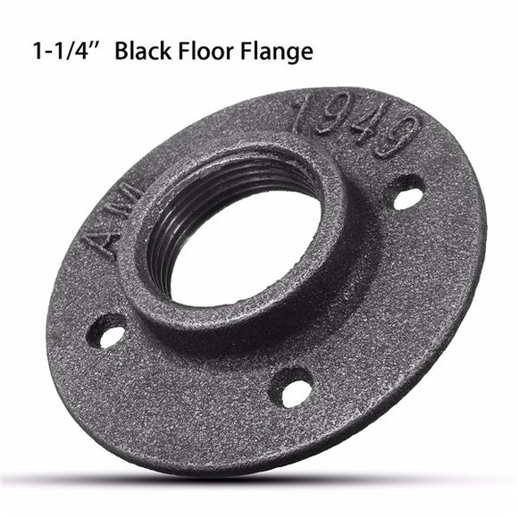 1-1/4 Inch DN32 Malleable Threaded Floor Flange Steel Iron Pipe Fitting Wall Mount