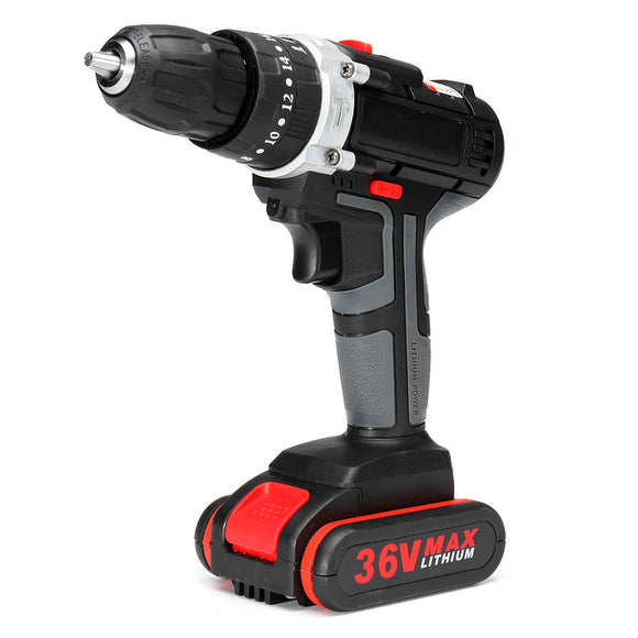 36V Cordless Lithium Electric Screwdriver Power Drill Driver Drilling Machine with Charger