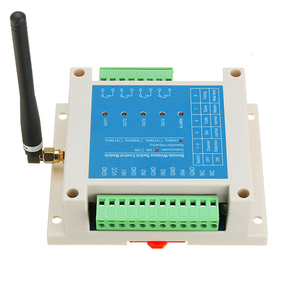 1.5W SK109 Coded Industrial Grade Remote Wireless 4CH Channel Switch Two-way Security Control Module