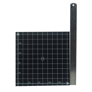 220*220mm Black Square Scrub Surface Hot Bed Platform Sticker Sheet With 1:1 Coordinate