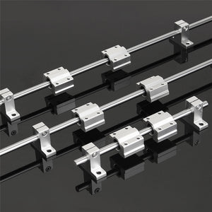 200/600/800mm x 8mm Linear Rail Shaft Rod with Bearing Guide Support and SCS8UU Bearing Block