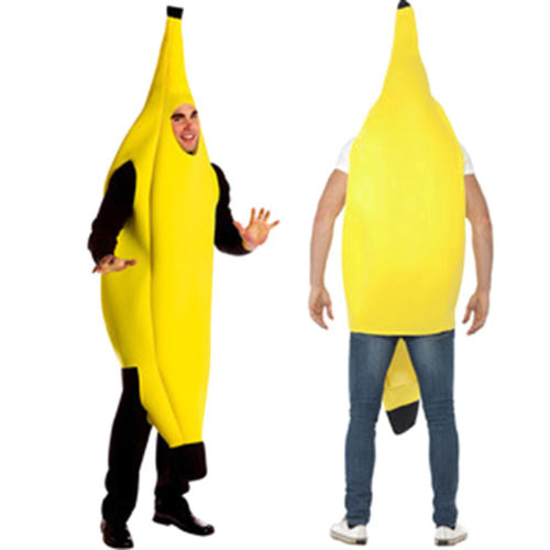 Adult Unisex Funny Banana Suit Yellow Costume Light Halloween Christmas Fruit Fancy Dress