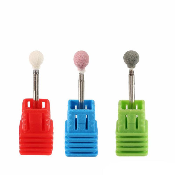 3/32 Inch Electric Nail Drill Bits Replacement Polishing Heads Ceramic Acrylic Manicure Tool