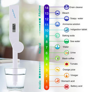 Digital PH Meter Folding with 0-14 PH Measurement Range for Household Drinking, Pool and Aquarium Fruits and Vegetables