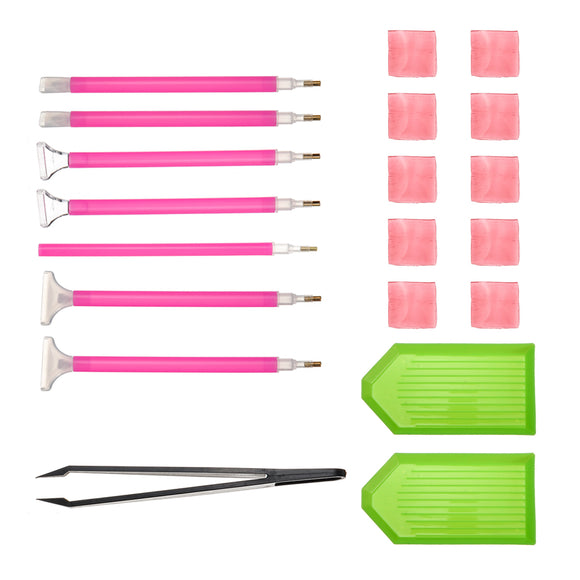21PCS 5D DIY Diamond Painting Accessories Kit For Student Mural Home Decoration Tool Set Model Clip