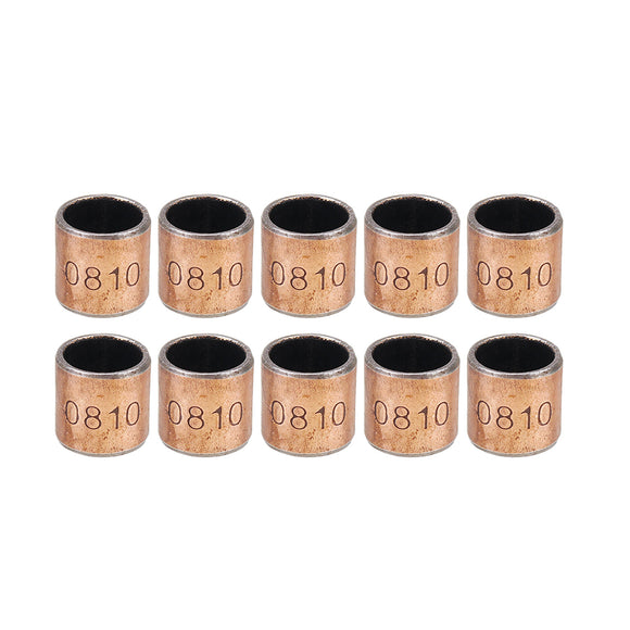 Machifit 10pcs 8x10x10mm Ball Bearing Bushing Copper Alloy Bearing Bushing