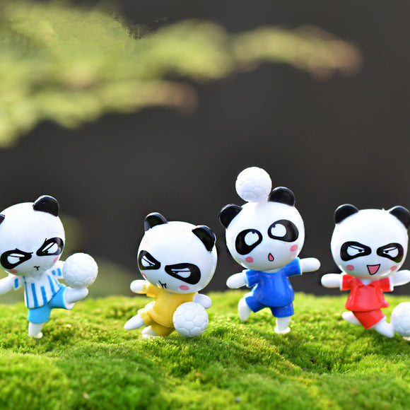 24PCS Panda Bear Doll Miniature DIY Micro Landscape Plant House Decor Accessories Toy