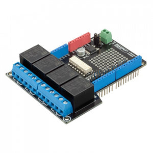 RobotDyn 4 Relay Shield Uno Module For Arduino 400mA 6-12V For Motors Pumps