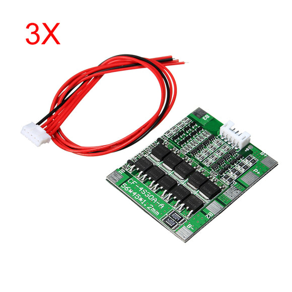 3Pcs 4S 30A 14.8V Li-ion Lithium 18650 Battery BMS Packs PCB Protection Board Balance