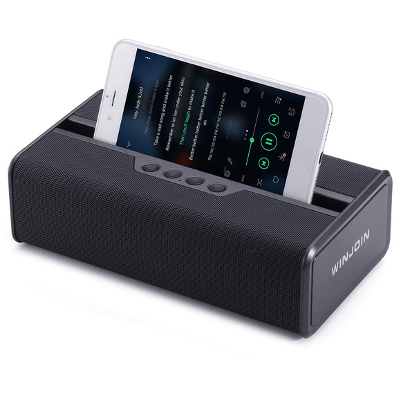 Wireless bluetooth Speaker Phone Holder Dual Units FM Radio TF Card Aux-in Handsfree Stereo Speaker