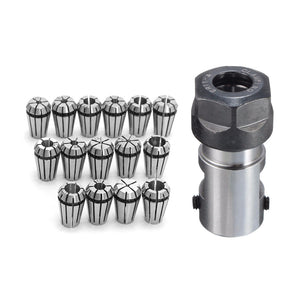 15pcs ER11 1-7mm Spring Chuck Collet with ER11A 5mm Extension Rod Holder for CNC Milling Lathe Tool