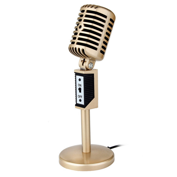 Mini 3.5mm Stereo Recording Desktop Sing Chatting Karaoke Microphone For Computer Laptop