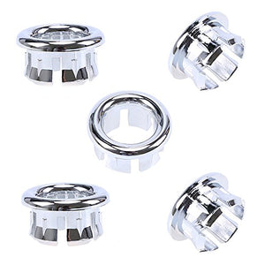 Sink Round Ring Overflow Spare Cover Tidy Chrome Trim Bathroom Ceramic Basin Overflow Ring