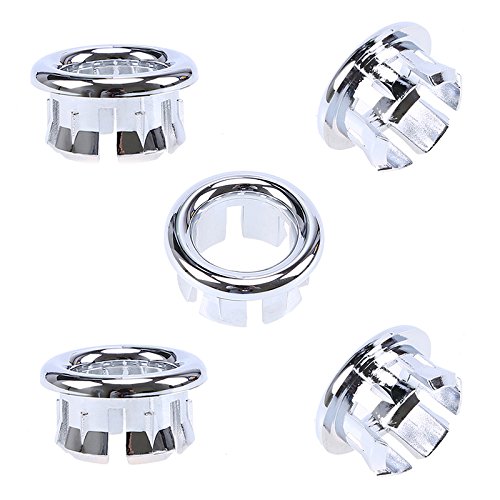 Sink Round Ring Overflow Spare Cover Tidy Chrome Trim Bathroom Ceramic Basin Overflow Ring