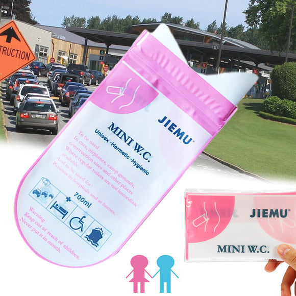 700ml Portable Disposable Pee Urine Bag Travel Emergency Mini Toilet WC Travel