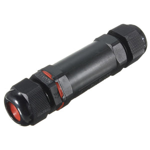 Ip68 Cable Connector Outdoor Hollow Butt Connector Black 3 Pole Waterproof Moisture Proof