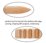 Flat Wood Edge Slicker Leather Burnisher DIY Leather Tool