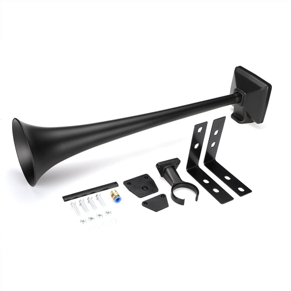 12V/24V 400DB Black Single Trumpet Air Horn For Truck Boat Train