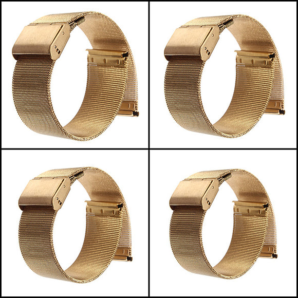 18/20/22/24mm Gold Stainless Steel Mesh Net Watch Band