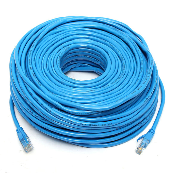 50M/164Feet RJ45 CAT6 CAT6E Ethernet Internet LAN Wire Networking Cable Cord Blue