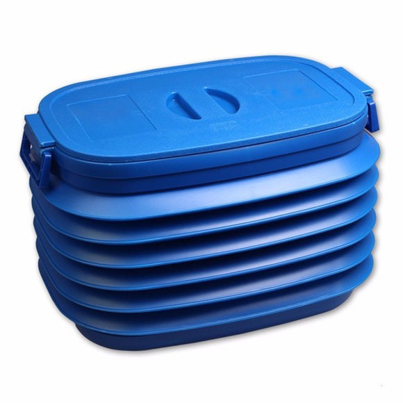 37 L Blue Car Folding Telescopic Glove Barrel Car Retractable Storage Box Outdoor Bucket