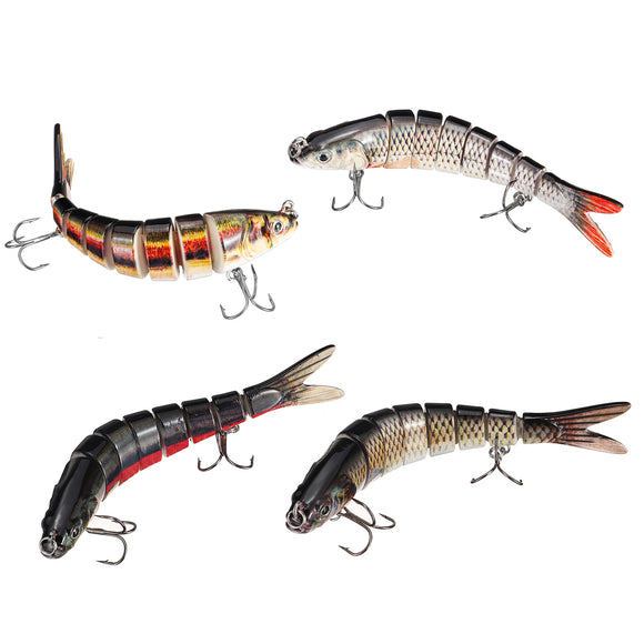 ZANLURE Hard Multi Jointed Lure Lifelike Fishing Bait Swimbait Crank Pike Fishing Lure