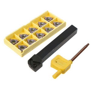 SER1212H16 Turning Tool Holder Boring Bar with 10pcs 16ER AG60 VP15TF Inserts