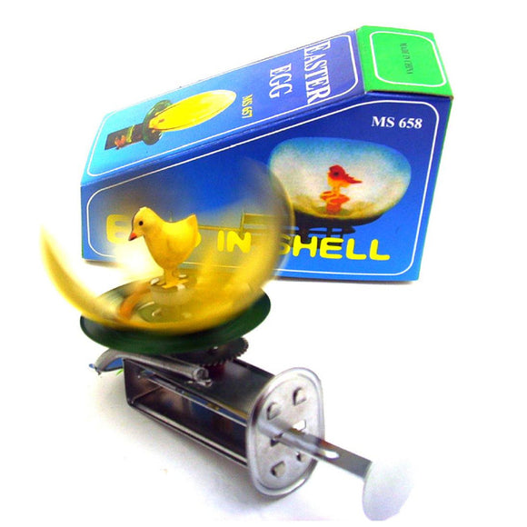 Classic Vintage Little Chicken Shell  Nostalgic Adult Collection Wind Up Kids Children Tin Toys