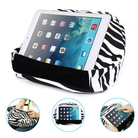 Universal Soft Canvas Reading Tablet iPad Lazy Pillow Stand Cellphone Holder