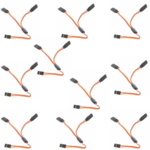 10PCS Amass 30cm Y Servo Cable Lead Splitter For JR Spektrum HITEC