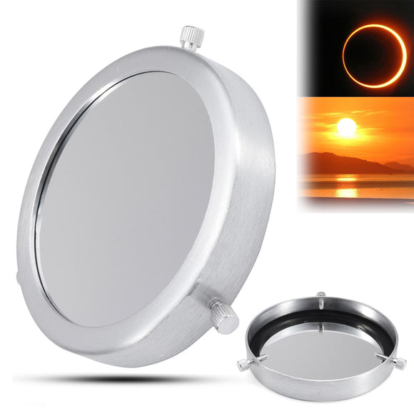 Silver 90-112mm Solar Filter Lens Baader Film Metal Cover For Astronomical Telescope