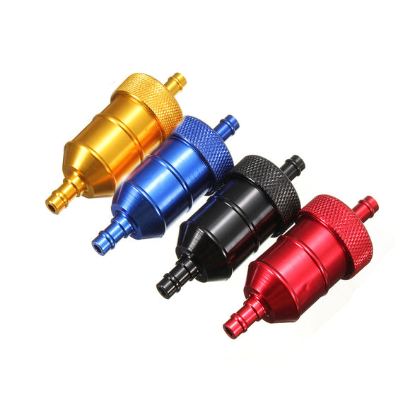 Aluminum Reusable Universal Motorcycle Fuel Filter Petrol Gas Gasoline Liquid