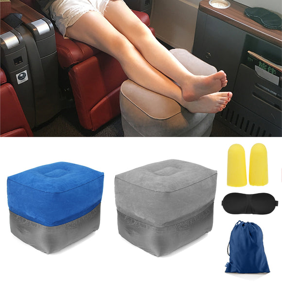Portable Travel  Inflatable Footrest Car Airplane Relax Sleep Cushion Pillow