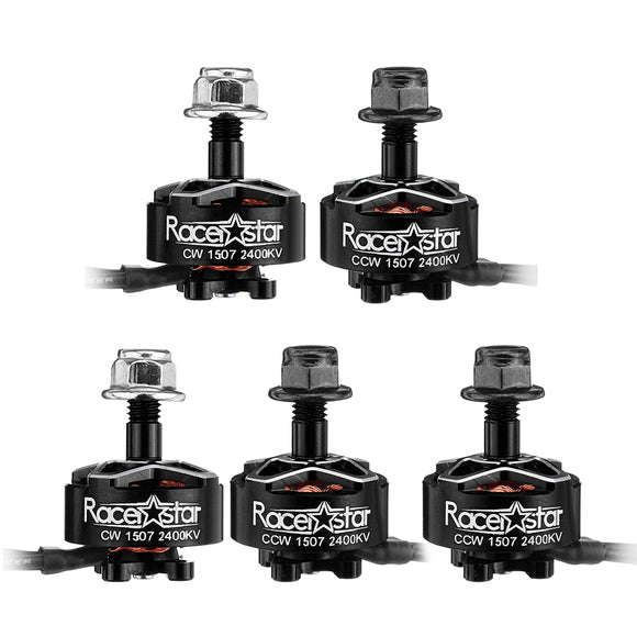 5 PCS Racerstar SPROG X 1507 2400KV 3-6S Brushless Motor CW & CCW  for Sprog Beginner RC Drone FPV Racing