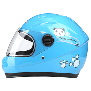 Nuoman Motorcycle Riding Electric Bike Helmet Children Outdoor Safety Motorcycle Kids Children Cute Bear Helmet