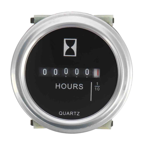 DC 10-80V Engine Round Hour Meter Hour Meter Gauge ATV Boat Vehicle