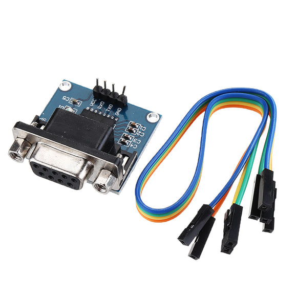 DC5V MAX3232 MAX232 RS232 To TTL Serial Communication Converter Module With Jumper Cable For