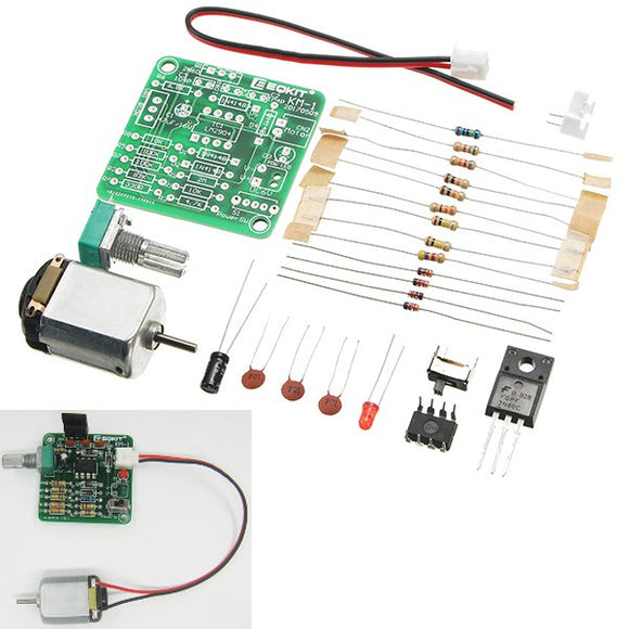 EQKIT KM-1 DC 6-12V PWM Motor Speed Controller Kit DIY Motor Speed Regulator Set Stepless Speed Control