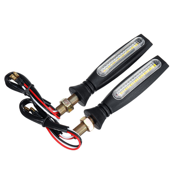 12V Par 15 LED Motorsykkel Streamer Sl Signal Flowing Light Amber White Indicator Lampe